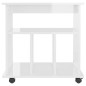 vidaXL Armario ruedas madera contrachapada blanco brillante 60x45x60cm vidaXL Armario ruedas madera contrachapada blanco brillante 60x45x60cm