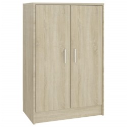 vidaXL Mueble zapatero madera contrachapada roble Sonoma 60x35x92 cm
