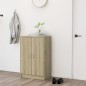 vidaXL Mueble zapatero madera contrachapada roble Sonoma 60x35x92 cm vidaXL Mueble zapatero madera contrachapada roble Sonoma 60x35x92 cm
