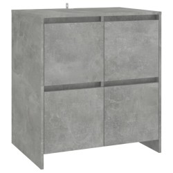 vidaXL Aparador de madera contrachapada gris hormigón 70x41x75 cm