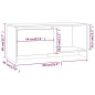 vidaXL Mueble para TV de madera contrachapada blanco 90x35x40 cm