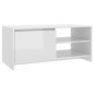 vidaXL Mesa de centro madera contrachapada blanco brillo 102x50x45 cm vidaXL Mesa de centro madera contrachapada blanco brillo 102x50x45 cm