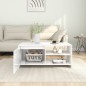 vidaXL Mesa de centro madera contrachapada blanco brillo 102x50x45 cm vidaXL Mesa de centro madera contrachapada blanco brillo 102x50x45 cm