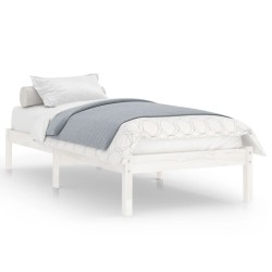 vidaXL Estructura de cama individual madera maciza blanco 90x190 cm