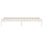 vidaXL Estructura de cama individual madera maciza blanco 90x190 cm