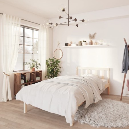 vidaXL Estructura de cama madera maciza de pino 100x200 cm