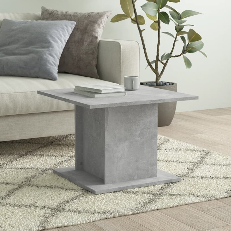 vidaXL Mesa de centro de aglomerado gris hormigón 55,5x55,5x40 cm vidaXL Mesa de centro de aglomerado gris hormigón 55,5x55,5x40 cm