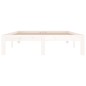 vidaXL Estructura de cama madera maciza pequeña doble blanca 120x190cm