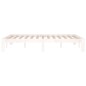 vidaXL Estructura de cama madera maciza pequeña doble blanca 120x190cm
