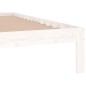 vidaXL Estructura de cama madera maciza pequeña doble blanca 120x190cm