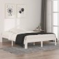 vidaXL Estructura de cama madera maciza doble blanca 135x190cm vidaXL Estructura de cama madera maciza doble blanca 135x190cm