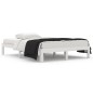 vidaXL Estructura de cama madera maciza doble blanca 135x190cm vidaXL Estructura de cama madera maciza doble blanca 135x190cm
