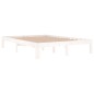 vidaXL Estructura de cama madera maciza doble blanca 135x190cm vidaXL Estructura de cama madera maciza doble blanca 135x190cm