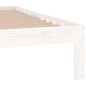 vidaXL Estructura de cama madera maciza doble blanca 135x190cm vidaXL Estructura de cama madera maciza doble blanca 135x190cm