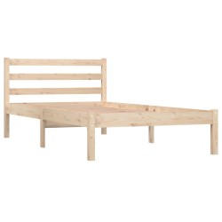 vidaXL Estructura de cama madera maciza de pino 90x190 cm