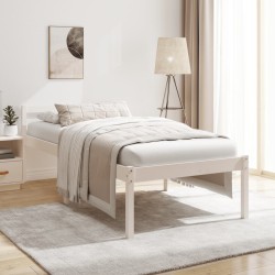 vidaXL Cama de personas mayores madera maciza de pino blanca 75x190 cm