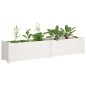 vidaXL Arriate de madera maciza de pino blanco 150x31x31 cm vidaXL Arriate de madera maciza de pino blanco 150x31x31 cm
