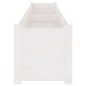 vidaXL Jardineras de madera maciza de pino blanca 2 uds 200x31x31 cm vidaXL Jardineras de madera maciza de pino blanca 2 uds 200x31x31 cm