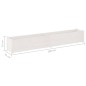 vidaXL Jardineras de madera maciza de pino blanca 2 uds 200x31x31 cm vidaXL Jardineras de madera maciza de pino blanca 2 uds 200x31x31 cm