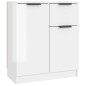 vidaXL Aparador de madera contrachapada blanco brillante 60x30x70 cm vidaXL Aparador de madera contrachapada blanco brillante 60x30x70 cm