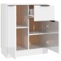 vidaXL Aparador de madera contrachapada blanco brillante 60x30x70 cm vidaXL Aparador de madera contrachapada blanco brillante 60x30x70 cm