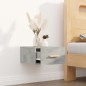 vidaXL Mesita de noche de pared color gris hormigón 35x35x20 cm vidaXL Mesita de noche de pared color gris hormigón 35x35x20 cm