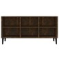 vidaXL Mueble de TV con patas de metal roble ahumado 103,5x30x50 cm vidaXL Mueble de TV con patas de metal roble ahumado 103,5x30x50 cm