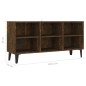 vidaXL Mueble de TV con patas de metal roble ahumado 103,5x30x50 cm vidaXL Mueble de TV con patas de metal roble ahumado 103,5x30x50 cm