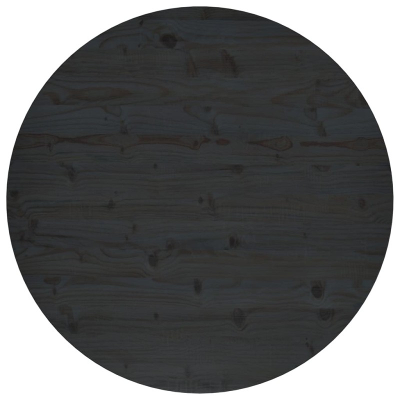 vidaXL Superficie de mesa madera maciza de pino negro Ø90x2,5 cm vidaXL Superficie de mesa madera maciza de pino negro Ø90x2,5 cm
