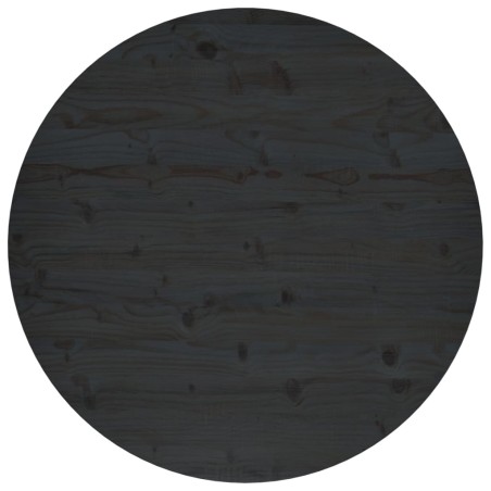 vidaXL Superficie de mesa madera maciza de pino negro Ø90x2,5 cm