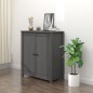 vidaXL Aparador de madera maciza de pino gris 70x35x80 cm