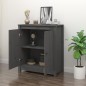 vidaXL Aparador de madera maciza de pino gris 70x35x80 cm