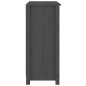 vidaXL Aparador de madera maciza de pino gris 70x35x80 cm