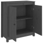 vidaXL Aparador de madera maciza de pino gris 70x35x80 cm