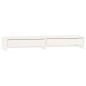 vidaXL Soporte de monitor madera maciza de pino blanco 100x27x15 cm vidaXL Soporte de monitor madera maciza de pino blanco 100x27x15 cm