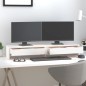 vidaXL Soporte de monitor madera maciza de pino blanco 100x27x15 cm vidaXL Soporte de monitor madera maciza de pino blanco 100x27x15 cm