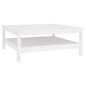 vidaXL Mesa de centro de madera maciza de pino blanco 100x100x40 cm vidaXL Mesa de centro de madera maciza de pino blanco 100x100x40 cm