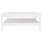 vidaXL Mesa de centro de madera maciza de pino blanco 100x100x40 cm vidaXL Mesa de centro de madera maciza de pino blanco 100x100x40 cm