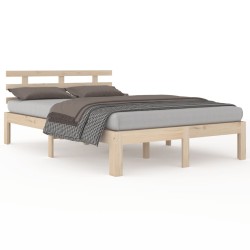 vidaXL Estructura de cama madera maciza 150x200 cm
