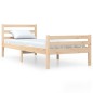 vidaXL Estructura de cama madera maciza 100x200 cm