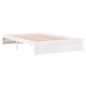 vidaXL Estructura de cama madera maciza blanco 120x200 cm