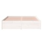 vidaXL Estructura de cama madera maciza blanco 120x200 cm