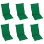 vidaXL Sillas de jardín reclinables 6 uds madera maciza acacia cojines vidaXL Sillas de jardín reclinables 6 uds madera maciza acacia cojines
