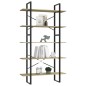 vidaXL Estantería 5 niveles madera contrachapada Sonoma 100x30x175 cm vidaXL Estantería 5 niveles madera contrachapada Sonoma 100x30x175 cm