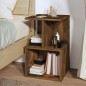 vidaXL Mesita de noche madera contrachapada roble ahumado 35x35x55 cm vidaXL Mesita de noche madera contrachapada roble ahumado 35x35x55 cm