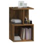 vidaXL Mesita de noche madera contrachapada roble ahumado 35x35x55 cm vidaXL Mesita de noche madera contrachapada roble ahumado 35x35x55 cm