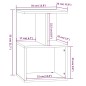 vidaXL Mesita de noche madera contrachapada roble ahumado 35x35x55 cm vidaXL Mesita de noche madera contrachapada roble ahumado 35x35x55 cm