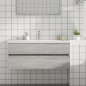 vidaXL Mueble de lavabo madera contrachapada gris Sonoma 100x38,5x45cm vidaXL Mueble de lavabo madera contrachapada gris Sonoma 100x38,5x45cm