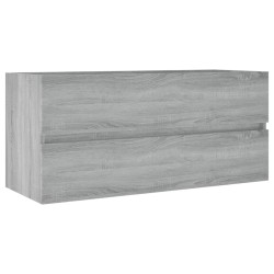 vidaXL Mueble de lavabo madera contrachapada gris Sonoma 100x38,5x45cm