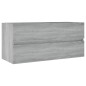 vidaXL Mueble de lavabo madera contrachapada gris Sonoma 100x38,5x45cm vidaXL Mueble de lavabo madera contrachapada gris Sonoma 100x38,5x45cm